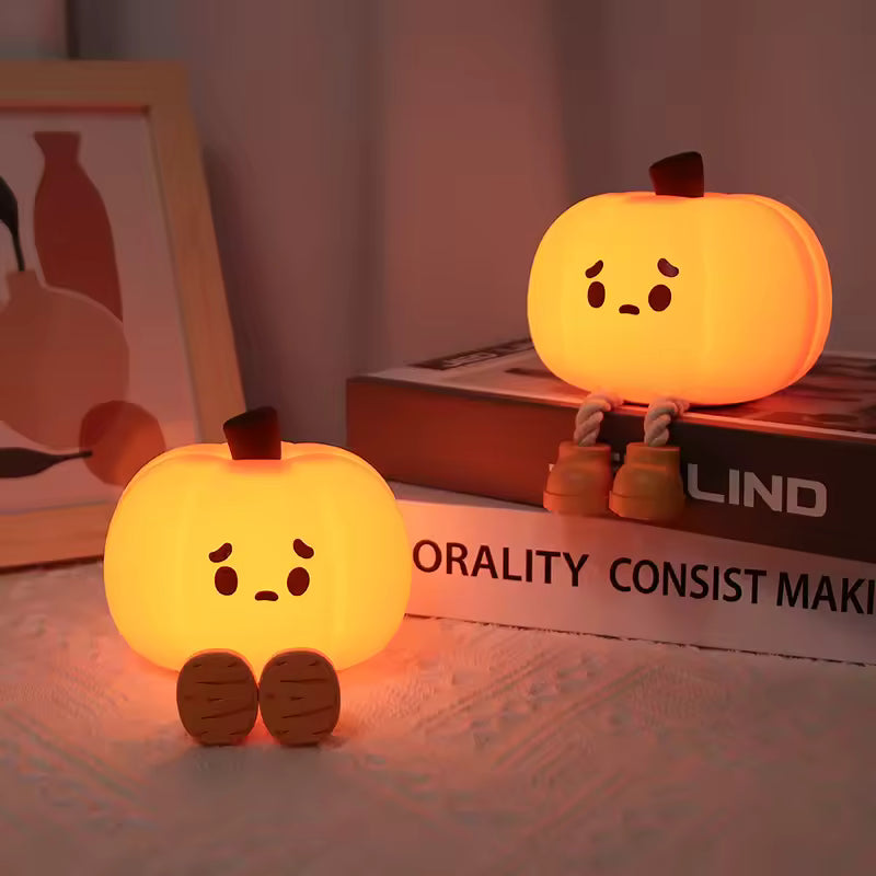 Veilleuse Halloween Mignonne en Silicone – Lampe LED Tactile Rechargeable