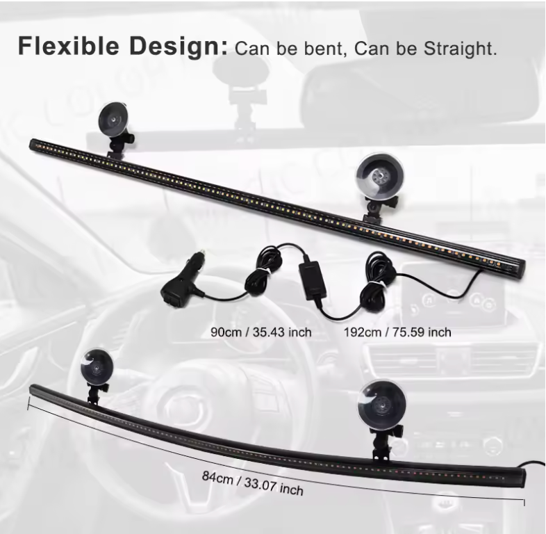 Lampe de Signalisation d’Urgence 96 LED – Stroboscopique pour Véhicule