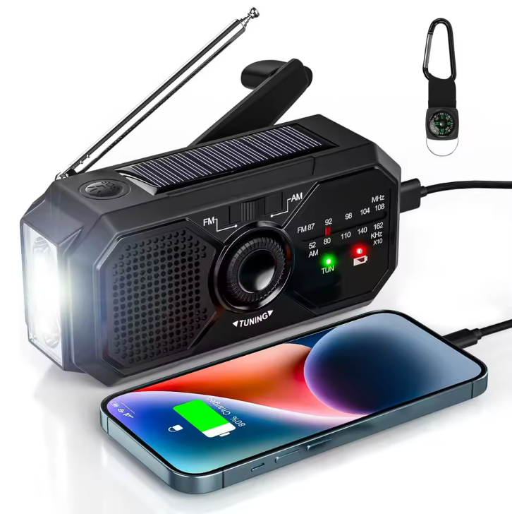 Radio Solaire Portable & Kit d’Urgence – Dynamo AM/FM avec Chargeur USB