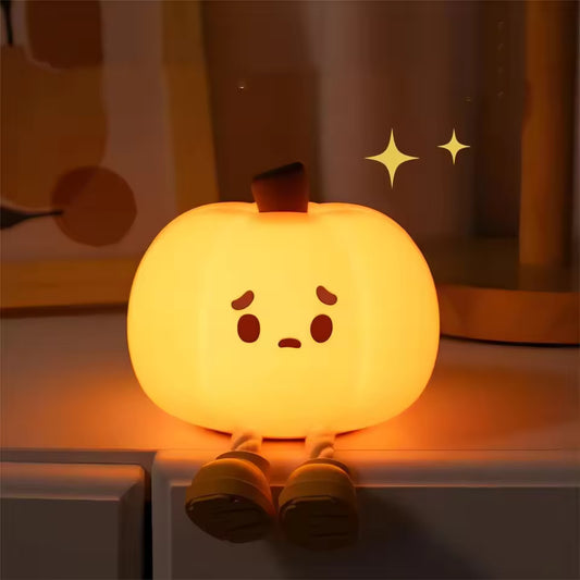 Veilleuse Halloween Mignonne en Silicone – Lampe LED Tactile Rechargeable