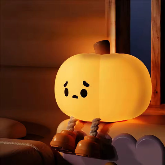 Veilleuse Halloween Mignonne en Silicone – Lampe LED Tactile Rechargeable