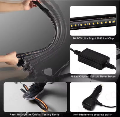 Lampe de Signalisation d’Urgence 96 LED – Stroboscopique pour Véhicule