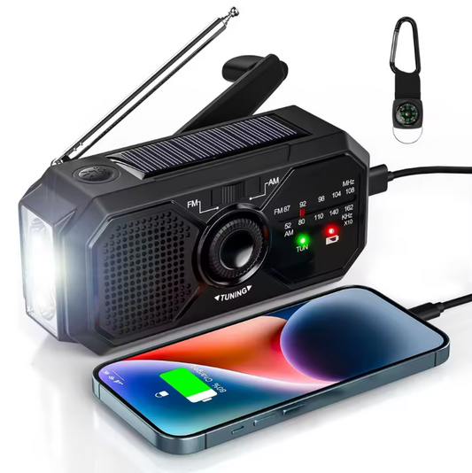 Radio Solaire Portable & Kit d’Urgence – Dynamo AM/FM avec Chargeur USB