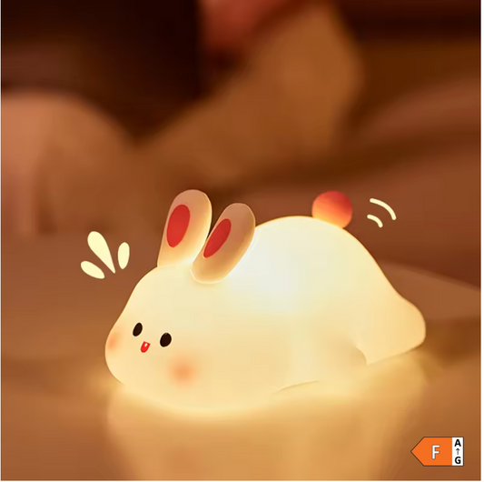 Veilleuse Lapin en Silicone – Lampe Tactile Mignonne pour Enfants