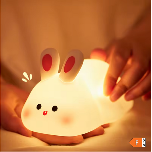 Veilleuse Lapin en Silicone – Lampe Tactile Mignonne pour Enfants