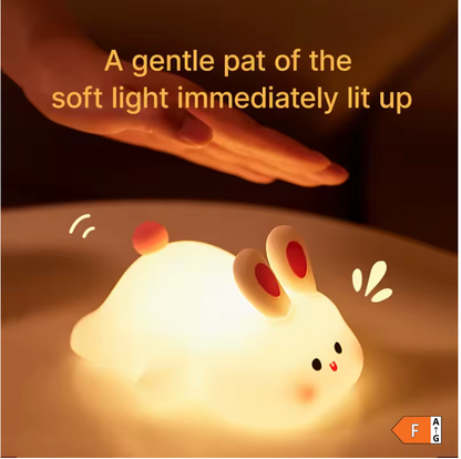 Veilleuse Lapin en Silicone – Lampe Tactile Mignonne pour Enfants