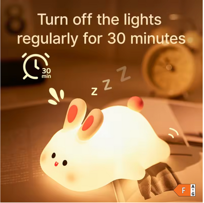 Veilleuse Lapin en Silicone – Lampe Tactile Mignonne pour Enfants