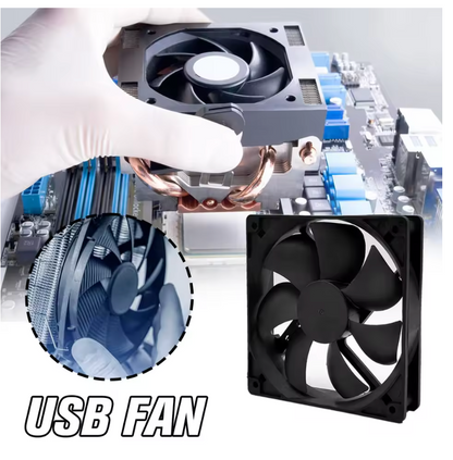 Ventilateur de Refroidissement USB 5V – Silencieux, Sans Balais &amp; Haute Efficacité