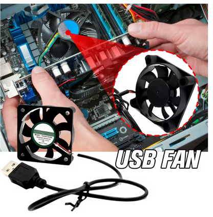 Ventilateur de Refroidissement USB 5V – Silencieux, Sans Balais &amp; Haute Efficacité